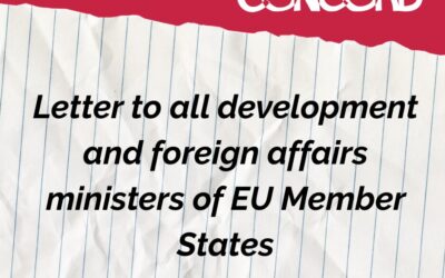 Letter to all Development and Foreign Affairs Ministers of EU Member States