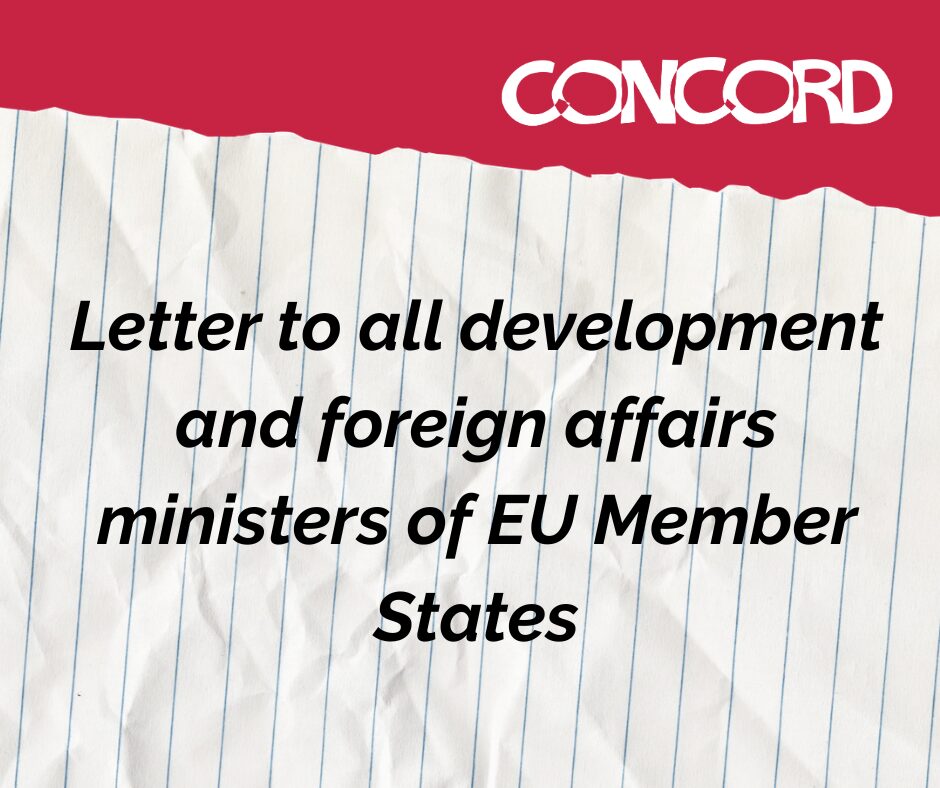 Letter to all Development and Foreign Affairs Ministers of EU Member States
